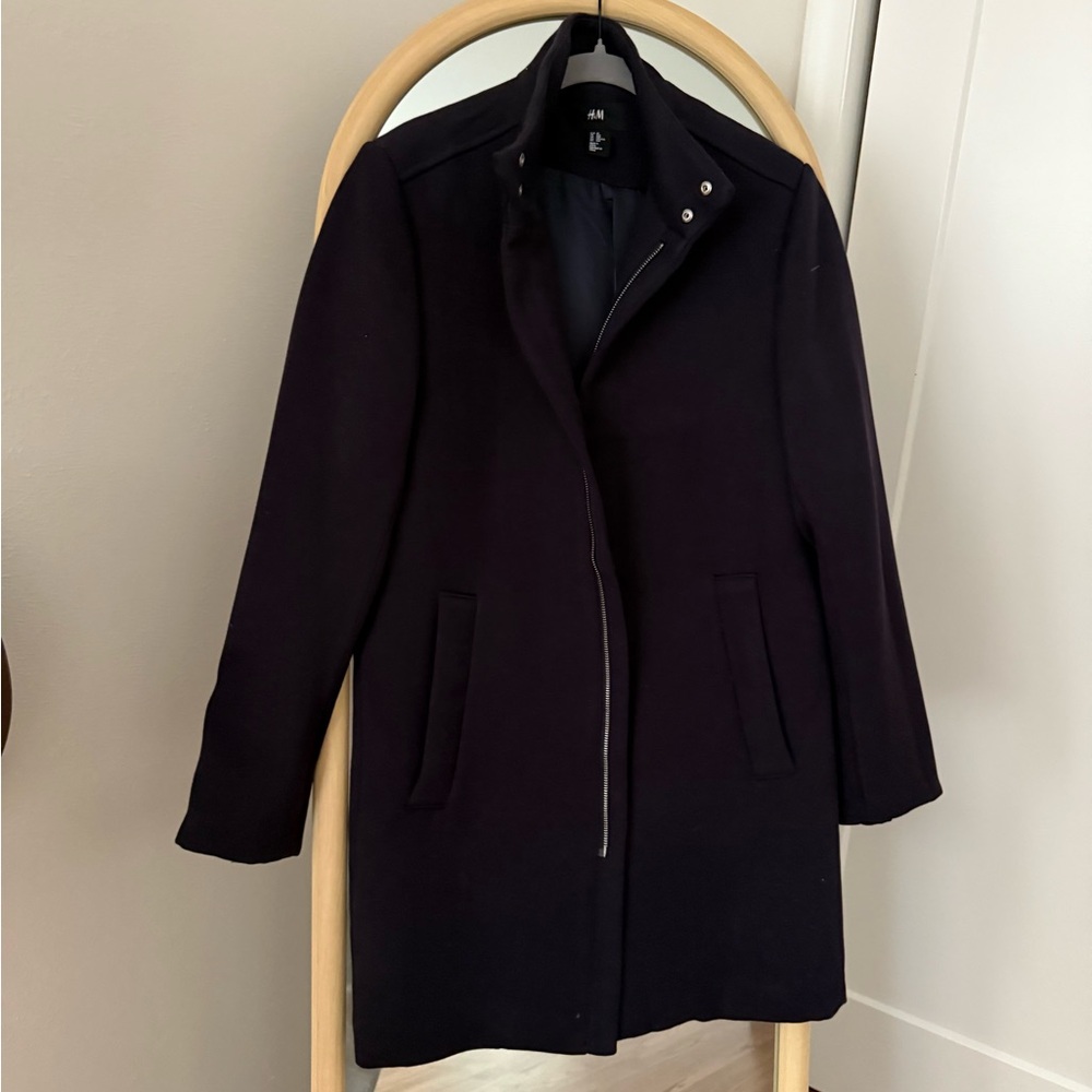 H&M Black Trench Coat for men